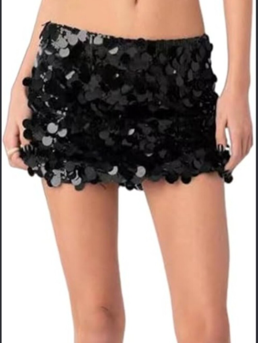 ABERCROMBIE & FITCH sequin mesh mini skort S